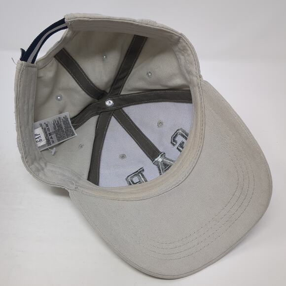 Gap Spell Out Fitted Hat Gray One Size Embroidered Vent Holes 6 Panel - Picture 7 of 11